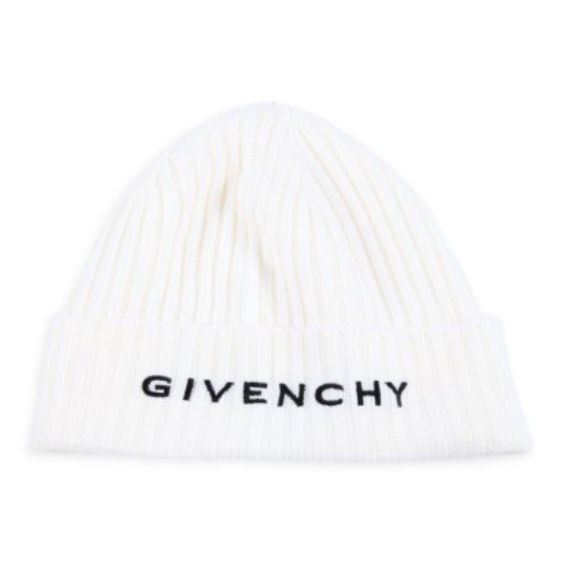 GIVENCHY Logo Ribbed Wool Beanie - brand new unworn - Picture 1 of 4